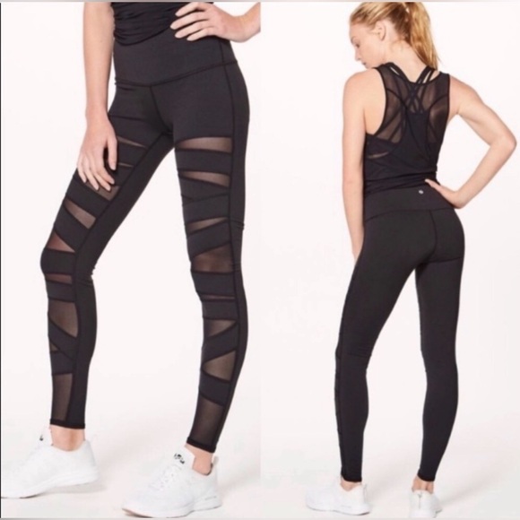 Lululemon Rare Black High Times Tech Mesh High
Rise, Sz 4 - Picture 4 of 6